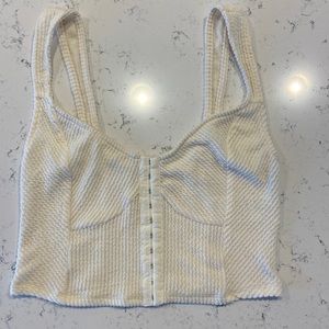 Cream Urban Outfitters Button Up Tank